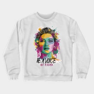 "Originality Speaks" - Artistic Girl Portrait Design Crewneck Sweatshirt